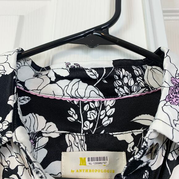 NWT Anthropologie Maeve Printed Short-Sleeve Floral Maxi Shirt Dress XS - Picture 6 of 8